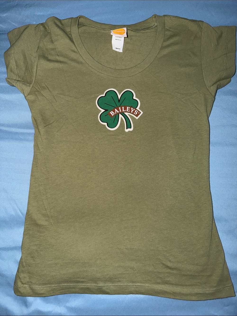 Olive Green Women's Crewneck Tee